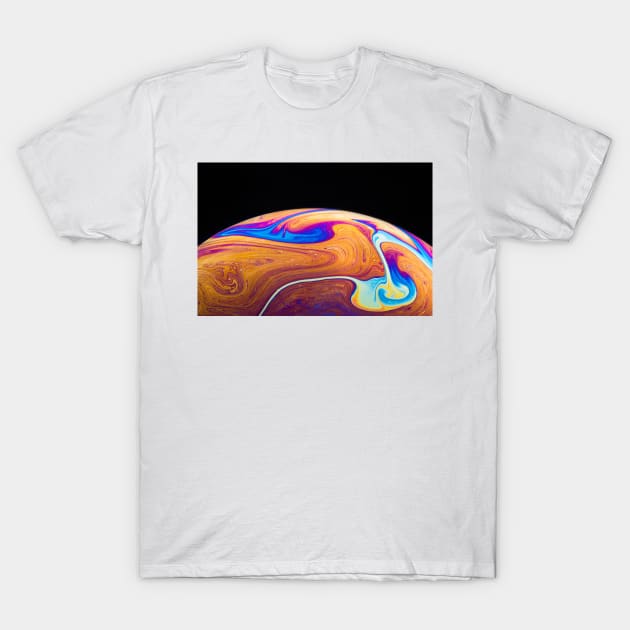 Liquid Marble Planet T-Shirt by Art Designs